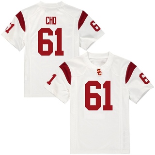 Brendan Cho Replica White Men's USC Trojans Football Jersey