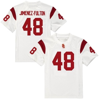 Daniel Jimenez-Fulton Replica White Youth USC Trojans Football Jersey