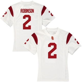 Duce Robinson Replica White Women's USC Trojans Football Jersey