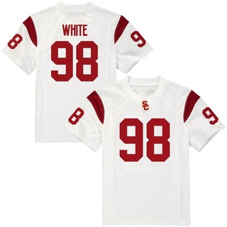 Garth White Replica White Men's USC Trojans Football Jersey