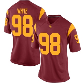 Garth White Replica White Women's USC Trojans Cardinal Football Jersey