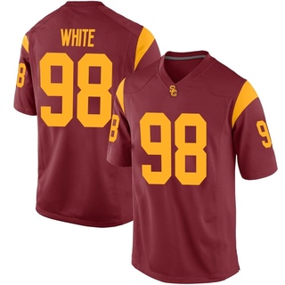 Garth White Replica White Youth USC Trojans Cardinal Football Jersey