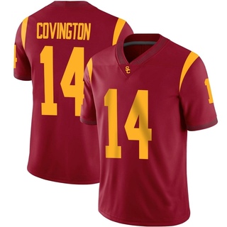 Jacobe Covington Game Men's USC Trojans Cardinal Football Jersey