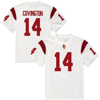 Jacobe Covington Replica White Men's USC Trojans Football Jersey