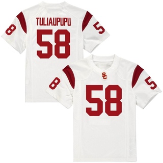 Solomon Tuliaupupu Replica White Men's USC Trojans Football Jersey