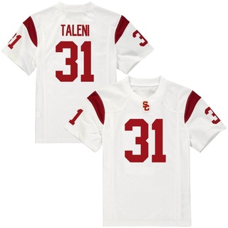 Tyrone Taleni Replica White Men's USC Trojans Football Jersey